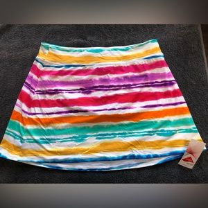 Womens Lands End Swim skirt, NWT, Multi colored. Size 12.